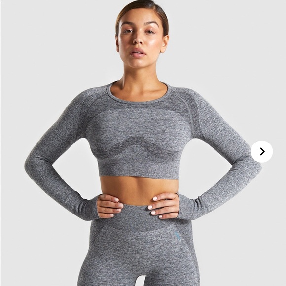 Gymshark Tops - FLEX SPORTS LONG SLEEVE CROP TOP